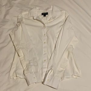 White Stretch Button Up